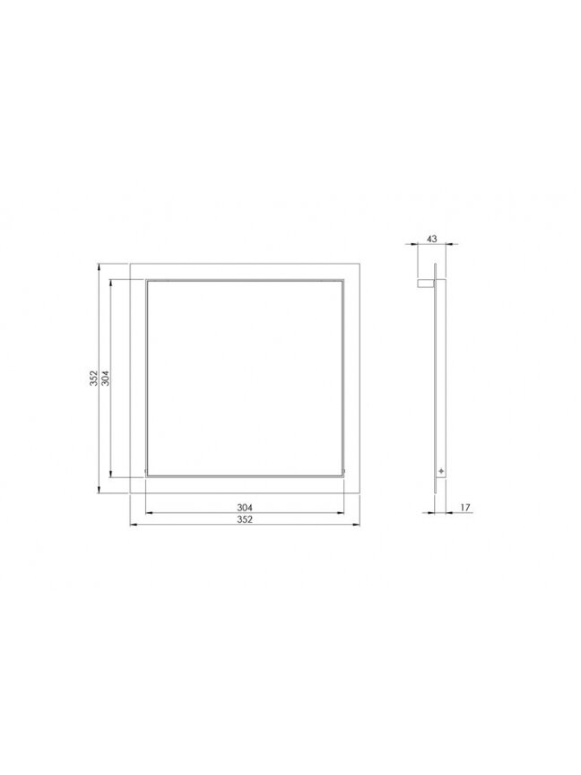 Revizinės durelės EUROPLAST RLR3030, 30 x 30 cm 1