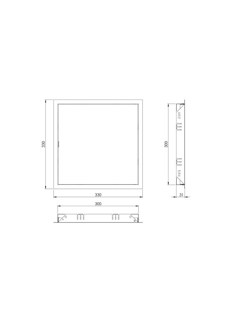 Revizinės durelės EUROPLAST RL3030A, 30 x 30 cm 1 Revizinės durelės EUROPLAST RL3030A, 30 x 30 cm 1