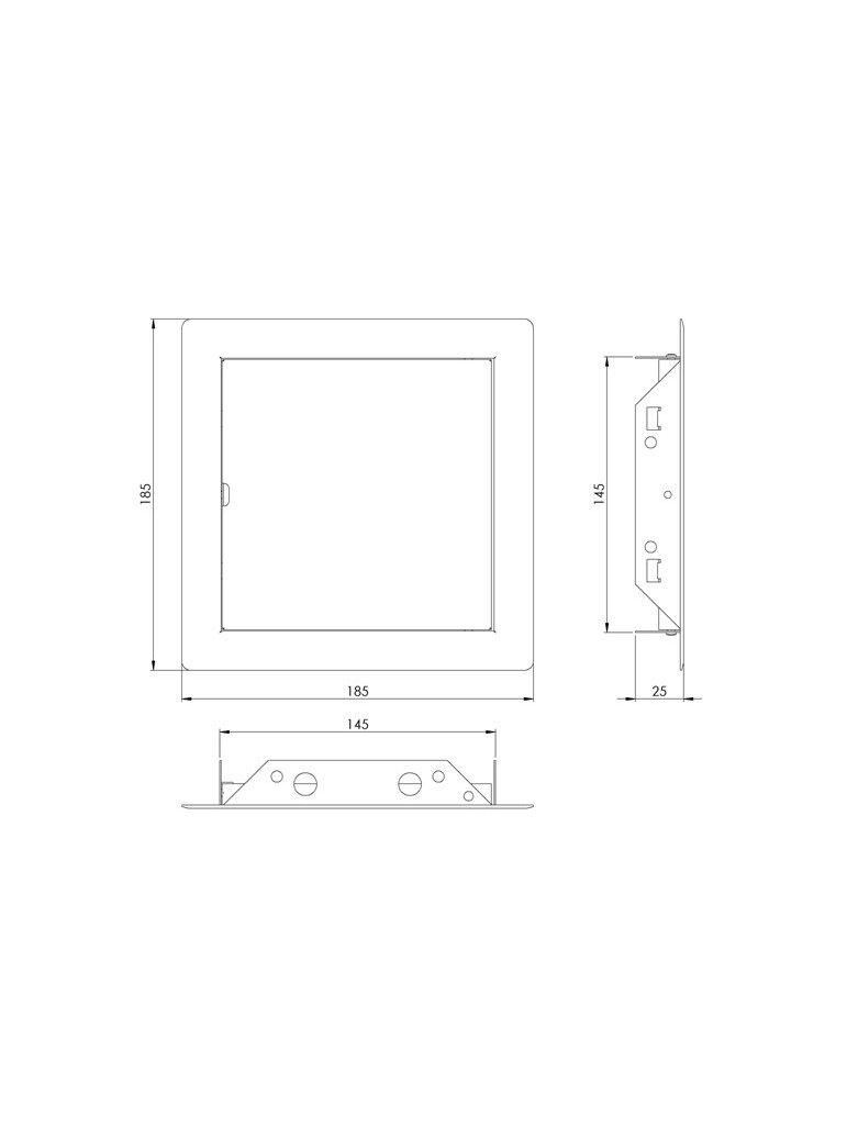 Revizinės durelės EUROPLAST RLM1515I, 15 x 15 cm 1 Revizinės durelės EUROPLAST RLM1515I, 15 x 15 cm 1