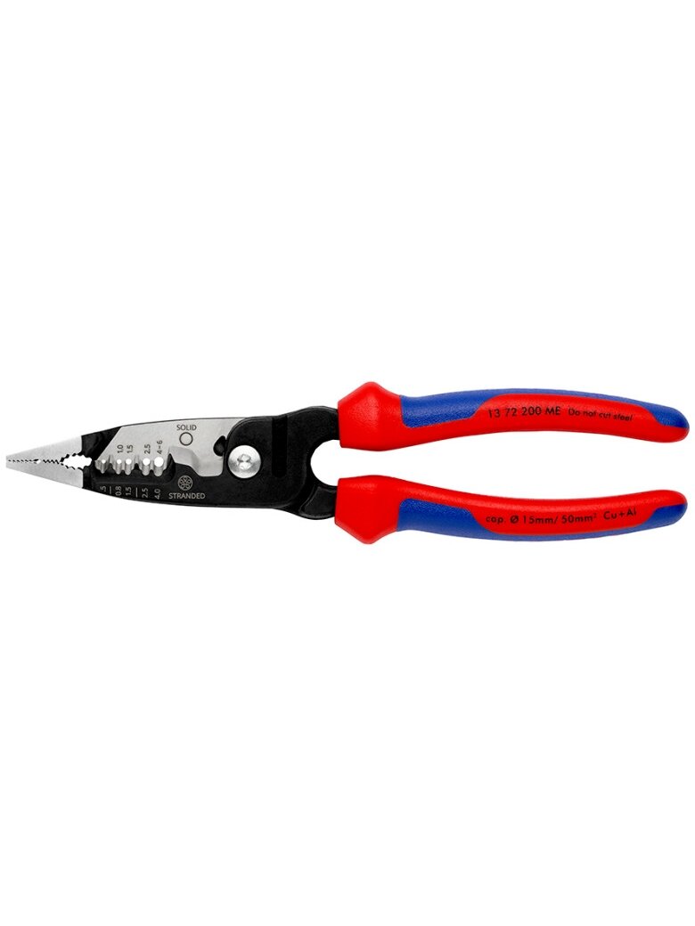 ⬡ Replės elektros instaliacijos darbams daugiafunkcinės 200mm KNIPEX (1372200ME, KNIPEX) ⬡ Replės elektros instaliacijos darbams daugiafunkcinės 200mm KNIPEX (1372200ME, KNIPEX)