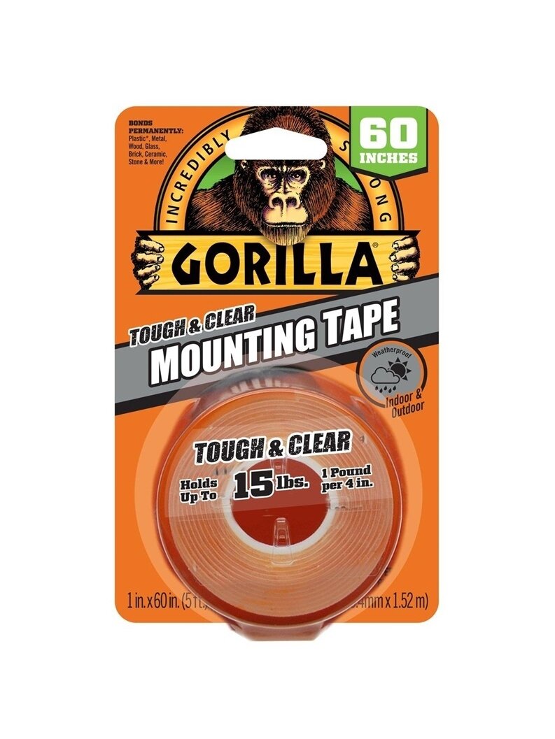 Remonto juosta Gorilla Mounting, dvipusė, 1.5 m x 2.54 cm