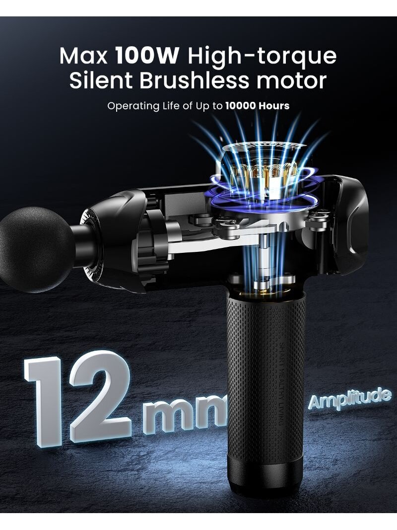 Išmanus smūginis masažuoklis giluminiam raumenų atsistatymui RENPHO Thermacool Power+ 5 Išmanus smūginis masažuoklis giluminiam raumenų atsistatymui RENPHO Thermacool Power+ 5