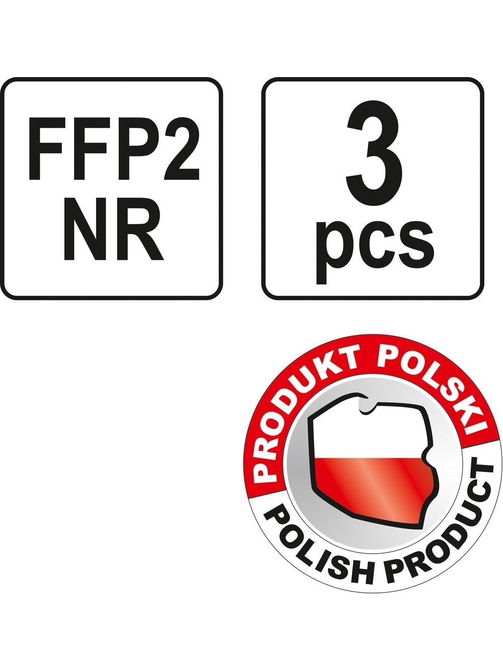 Respiratorius-kaukė su vožtuvu FFP2/KZ CE Yato | 3 vnt 2
