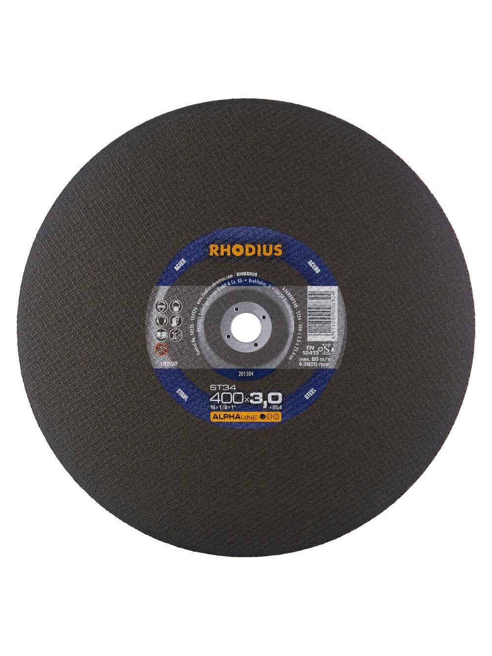 Rhodius Metalo pj. diskas ST34 400x3,0x25,4 mm Rhodius Metalo pj. diskas ST34 400x3,0x25,4 mm