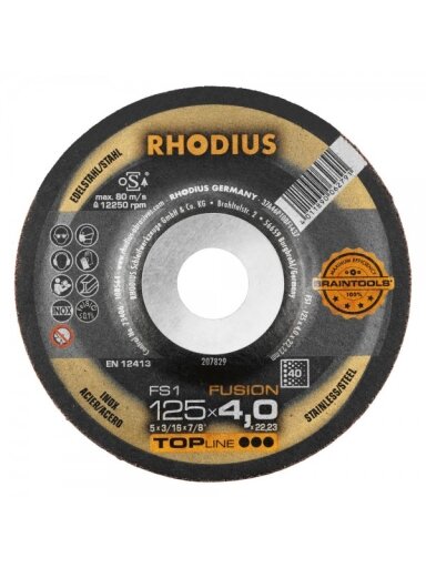 Rhodius Met. šlif. diskas „RHODIUS" FS1 125x4 mm