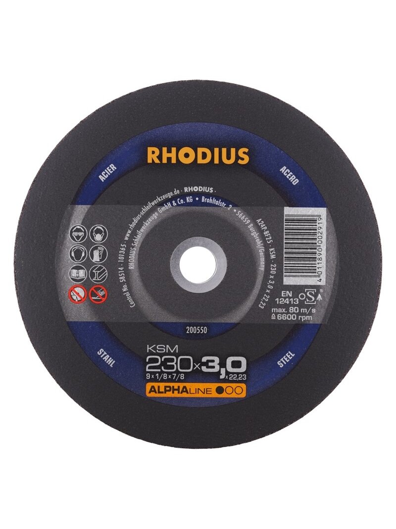 Rhodius Metalo pjovimo diskas KSM 230x3x22,23 mm