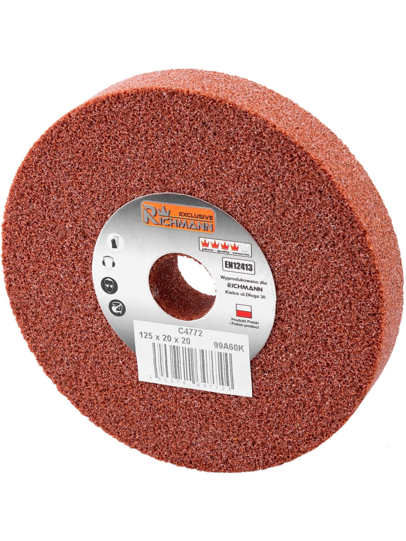 Richmann KERAMINIS ŠLIFAVIMO DISKAS 125 x 20 x 20 Raudonas 99A60K 1 Richmann KERAMINIS ŠLIFAVIMO DISKAS 125 x 20 x 20 Raudonas 99A60K 1