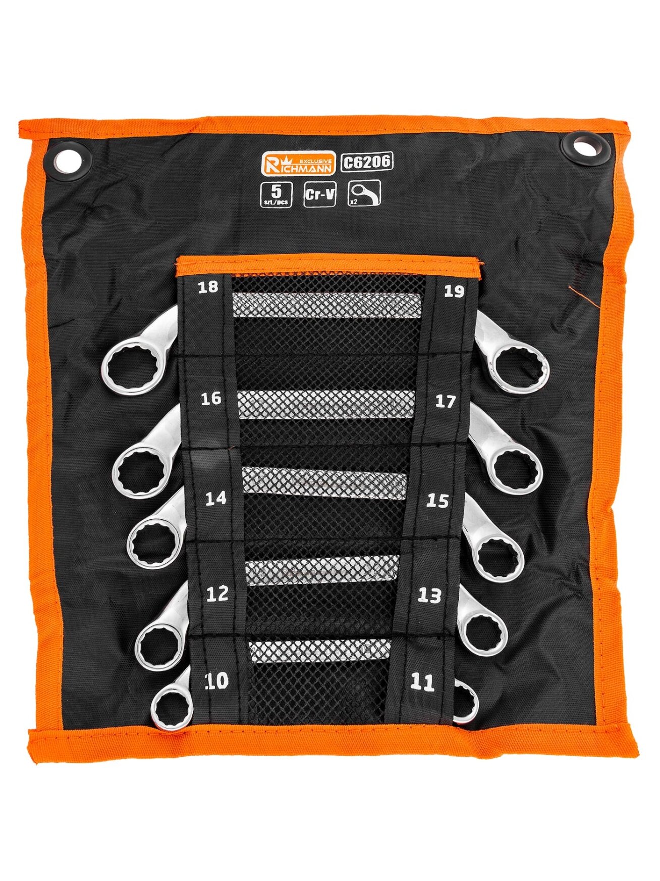Richmann Lenkti raktai 10 mm - 19 mm, 5 vnt. Richmann Lenkti raktai 10 mm - 19 mm, 5 vnt.