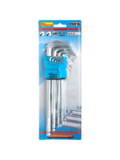 Richmann Ilgi šešiakampiai raktai 1,5 - 10 mm, 9 vnt.
