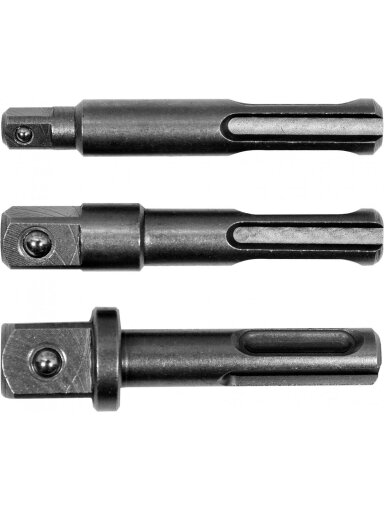 Rinkinys adapterių SDS-plus galvutėms Yato YT-04686 | 1/4, 3/8, 1/2-L=65mm