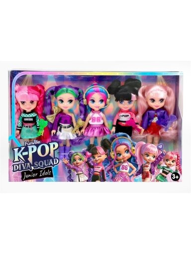 RINKINYS LĖLIŲ K-POP DIVA SQUAD JUNIOR IDOLS 12CM