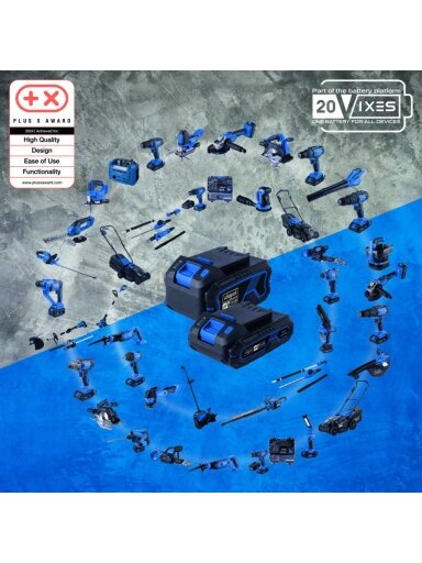 Rinkinys SBSK2.0 akumuliatorius 2,0Ah Li-ion + 2,4A krovi, Scheppach