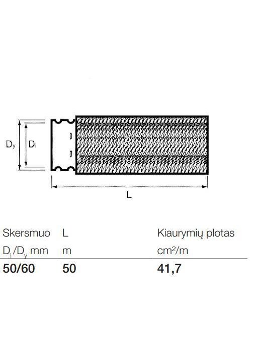 Rievėtas drenažo vamzdis su geotekstile Wavin, Ø 50/60 mm 2 Rievėtas drenažo vamzdis su geotekstile Wavin, Ø 50/60 mm 2