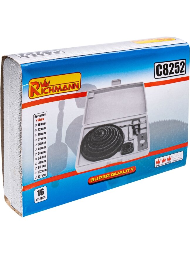 Richmann Gręžimo karūnų rinkinys 16 vnt. 4 Richmann Gręžimo karūnų rinkinys 16 vnt. 4