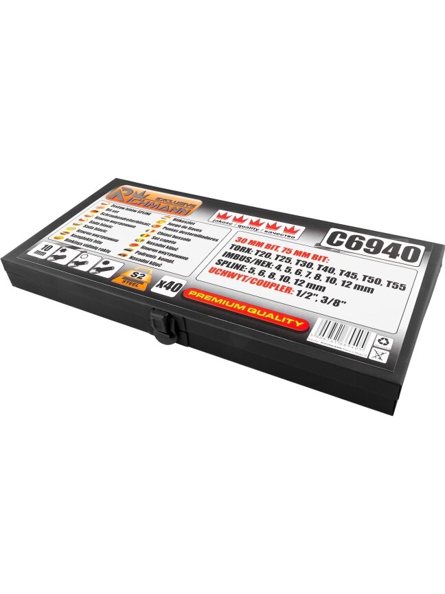 Richmann Plieniniai raktai HEX - TORX 40 vnt., S2 2 Richmann Plieniniai raktai HEX - TORX 40 vnt., S2 2