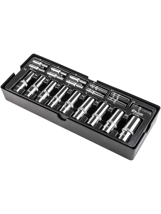 Richmann Prailgintų galvučių rinkinys 1/4- 1/2, 4-24 mm 2 Richmann Prailgintų galvučių rinkinys 1/4- 1/2, 4-24 mm 2