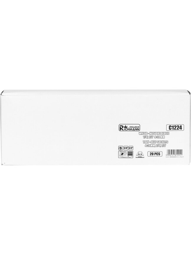 Richmann Prailgintų galvučių rinkinys 1/4- 1/2, 4-24 mm 4 Richmann Prailgintų galvučių rinkinys 1/4- 1/2, 4-24 mm 4