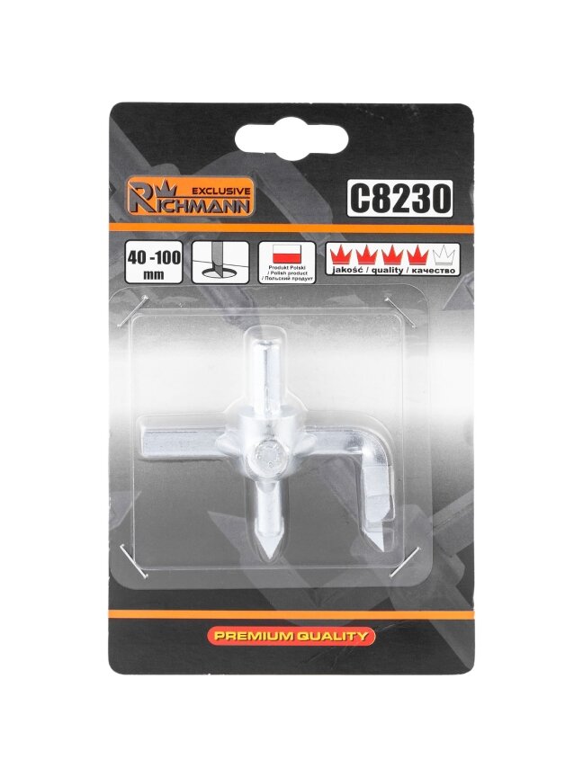 Richmann Skylių rėžtukas 40 - 100 mm 3 Richmann Skylių rėžtukas 40 - 100 mm 3