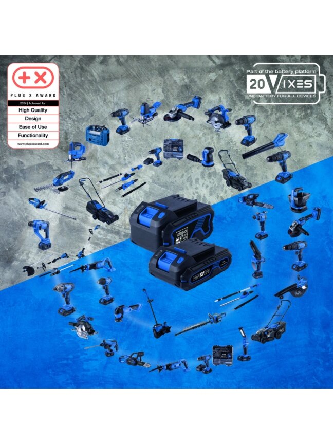 Rinkinys SBSK2.0 akumuliatorius 2,0Ah Li-ion + 2,4A krovi, Scheppach 1