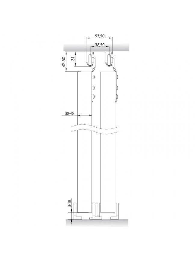 Rinkinys stumdomoms durims Helaform 10404, 1.8 m 2