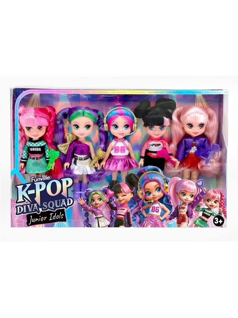 RINKINYS LĖLIŲ K-POP DIVA SQUAD JUNIOR IDOLS 12CM