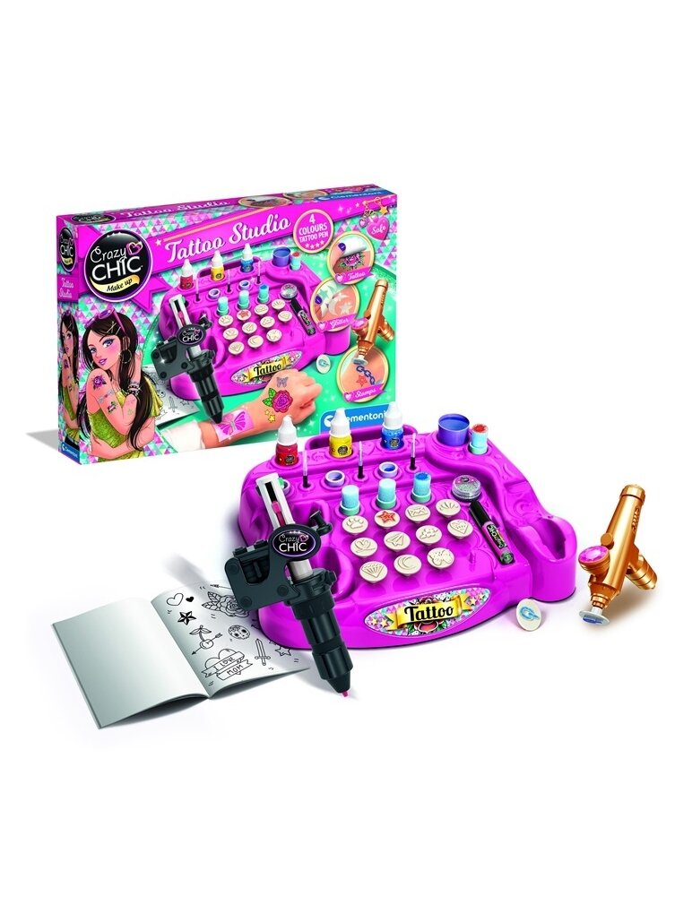 Rinkinys tatuiruotėms Clementoni Crazy Chic 18260, vaikams