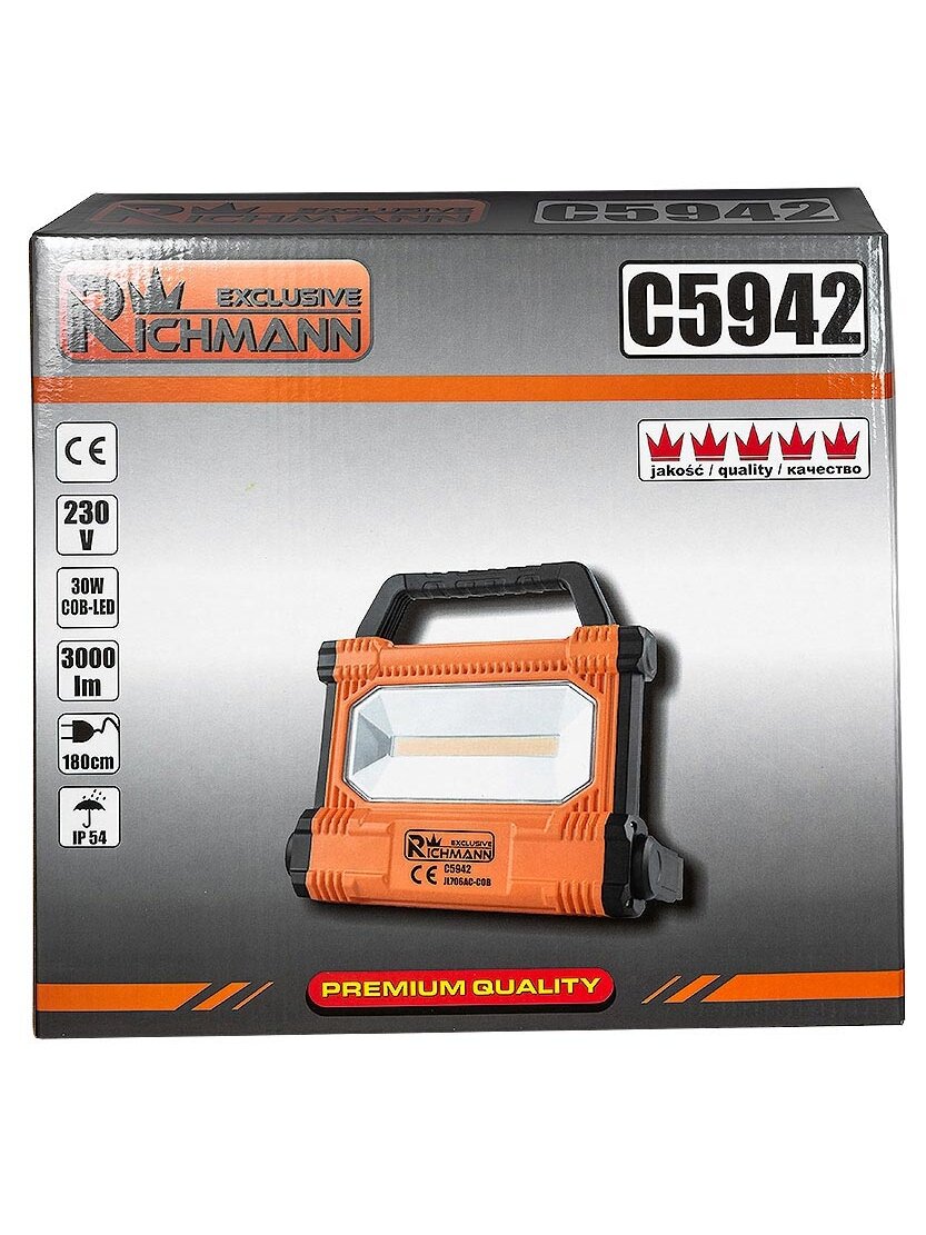Richmann Statybinis žibintas 30W COB-LED 3000LM 3