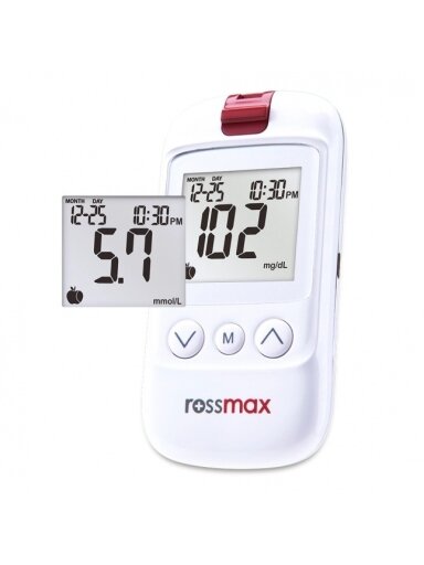 Gliukozės kiekio kraujyje matavimo prietaisas Rossmax HS200 BT