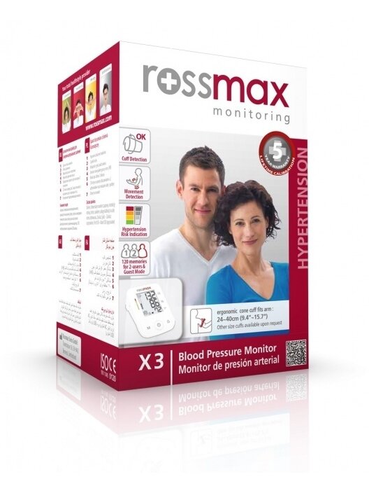Automatinis kraujospūdžio matuoklis ROSSMAX X3 2