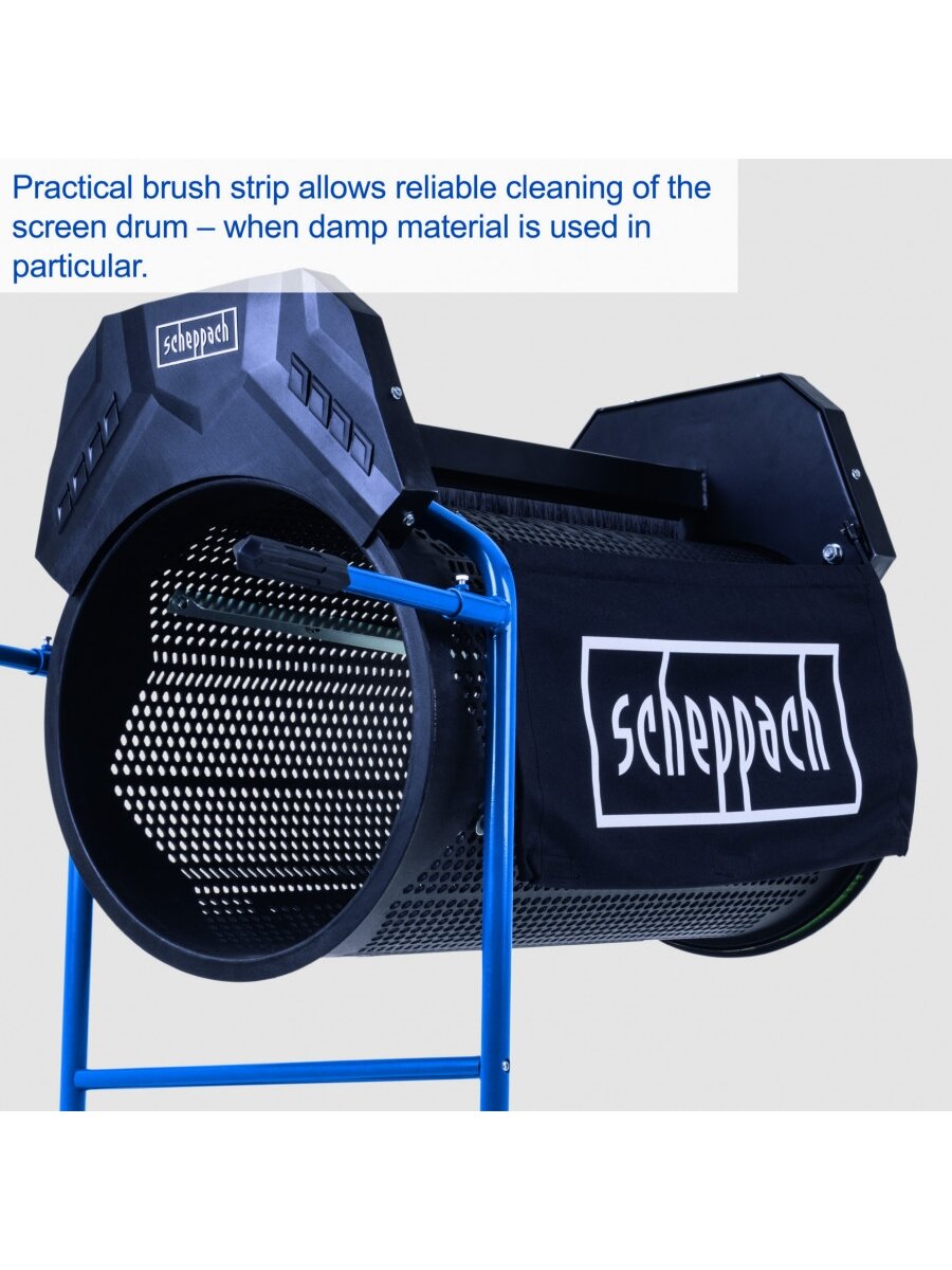 Scheppach RS500 Būgnininis sijotuvas 350W, 400mm 7 Scheppach RS500 Būgnininis sijotuvas 350W, 400mm 7
