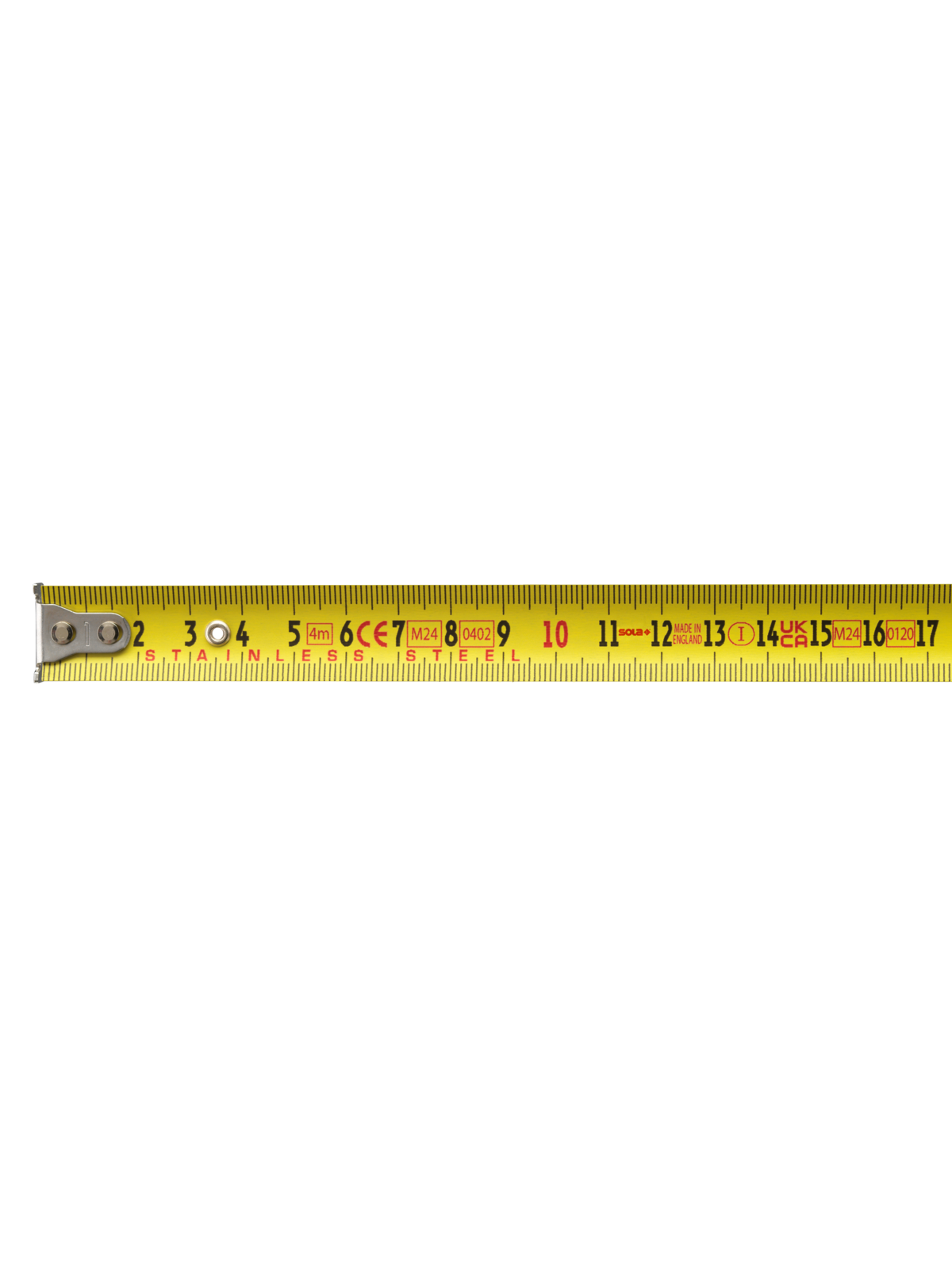 Ruletė PRO-TMS, 4 m, nerūdijančio plieno juosta, SOLA (PRO-TMS4) 6