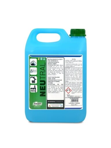 Rūgštį neutralizuojantis skystis šilumos sistemoms, 5 l