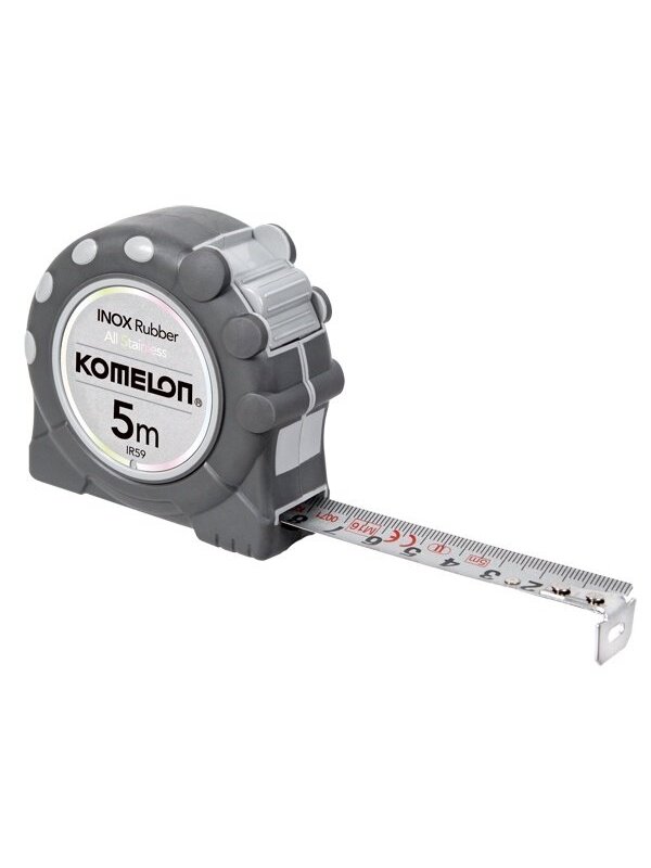 Ruletė INOX RUBBER, Komelon | 5 m × 19 mm (IR59)