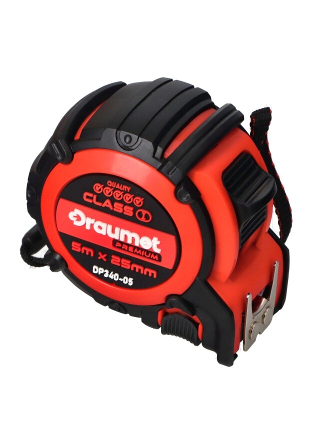 Ruletė PREMIUM FAST STOP I klasės DRAUMET | 5 m × 25 mm Ruletė PREMIUM FAST STOP I klasės DRAUMET | 5 m × 25 mm