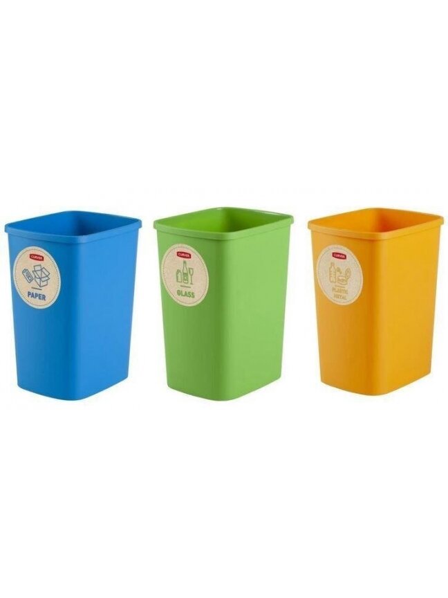Rūšiavimo šiukšliadėžių rinkinys ECO FRIENDLY, 3 × 9 l 2 Rūšiavimo šiukšliadėžių rinkinys ECO FRIENDLY, 3 × 9 l 2