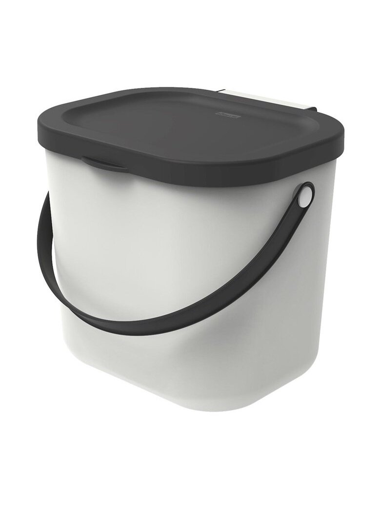 Rūšiavimo šiukšliadėžė Rotho, 6 l, balta/pilka Rūšiavimo šiukšliadėžė Rotho, 6 l, balta/pilka