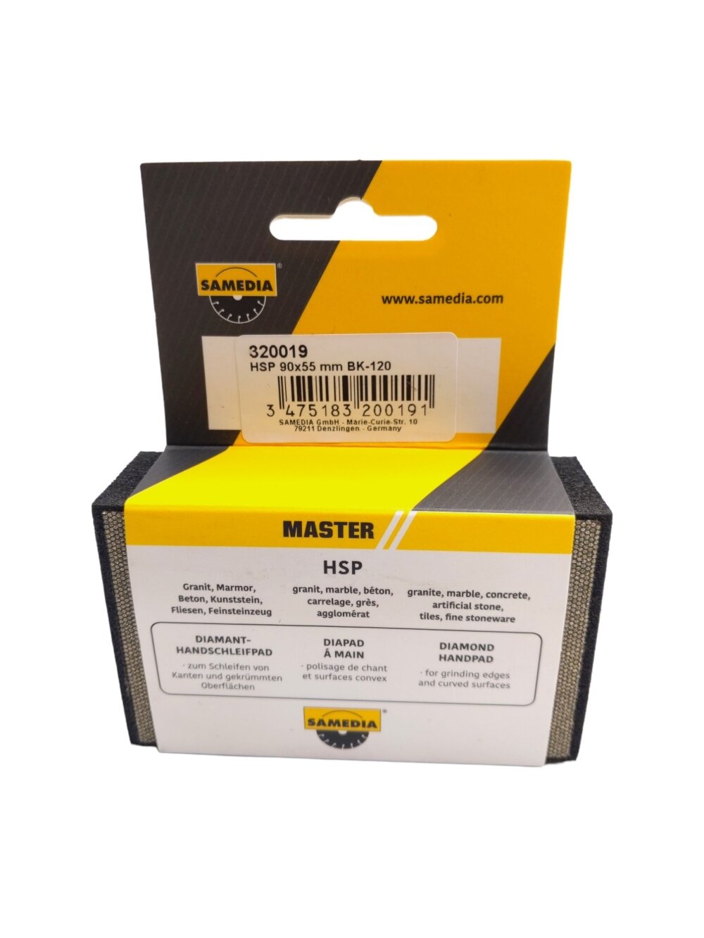 Samedia Šlifavimo padas HSP 90x55 mm BK-120 1