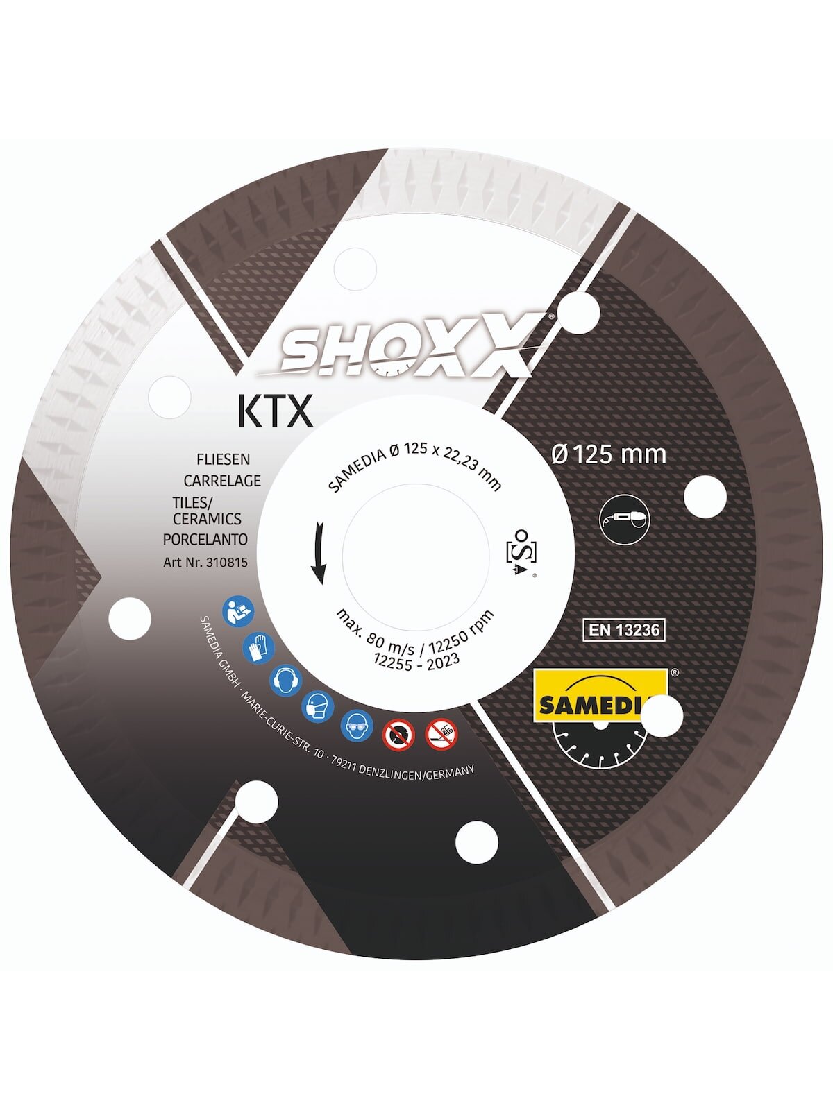 Samedia Deim. dis. „SAMEDIA" KTX 115x22/1,3 Samedia Deim. dis. „SAMEDIA" KTX 115x22/1,3
