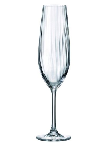 Šampano taurės BOHEMIA ROYAL CRYSTAL SARAH, 260 ml, 6 vnt.