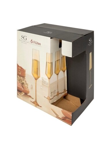 Šampano taurių komplektas Secret de Gourmet, 0.16 l, 6 vnt.