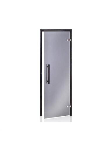Saunos durys ANDRES Black 70x190 cm, drebulė