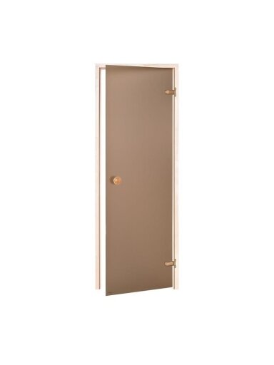 Saunos durys ANDRES SCAN 70x190cm dreb, bronz, mat stiklas