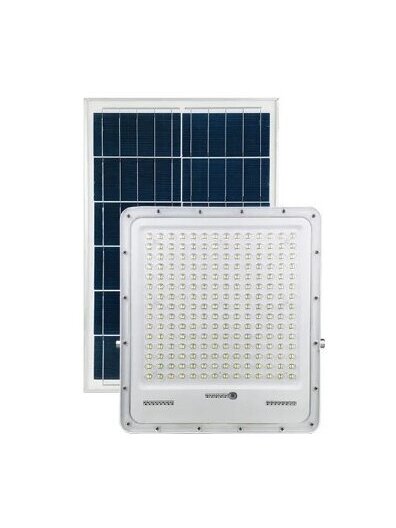 ⬡ Saulės energijos prožektorius su dienos šviesos jutikliu 50 W (LU4350W, LUMIO) ⬡ Saulės energijos prožektorius su dienos šviesos jutikliu 50 W (LU4350W, LUMIO)