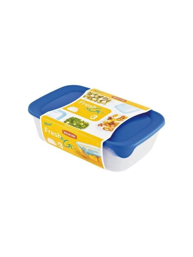 Šaldytuvo indų rinkinys Curver Fresh & Go, 3 vnt. Šaldytuvo indų rinkinys Curver Fresh & Go, 3 vnt.
