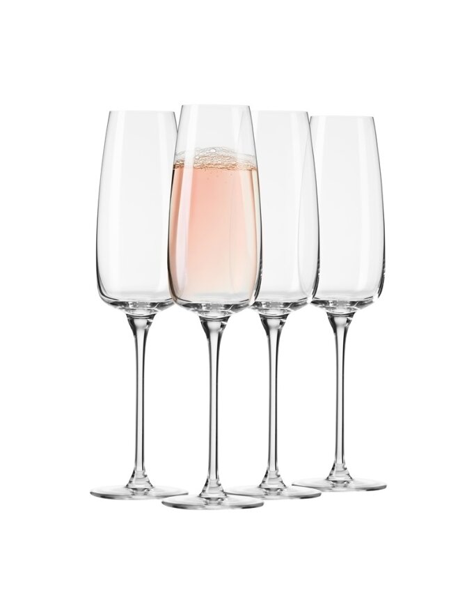 Šampano taurių komplektas Modern, stiklas, 0.220 l, 4 vnt. 2