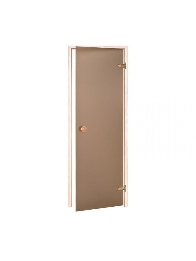 Saunos durys ANDRES SCAN 70x190cm dreb, bronz, mat stiklas 1