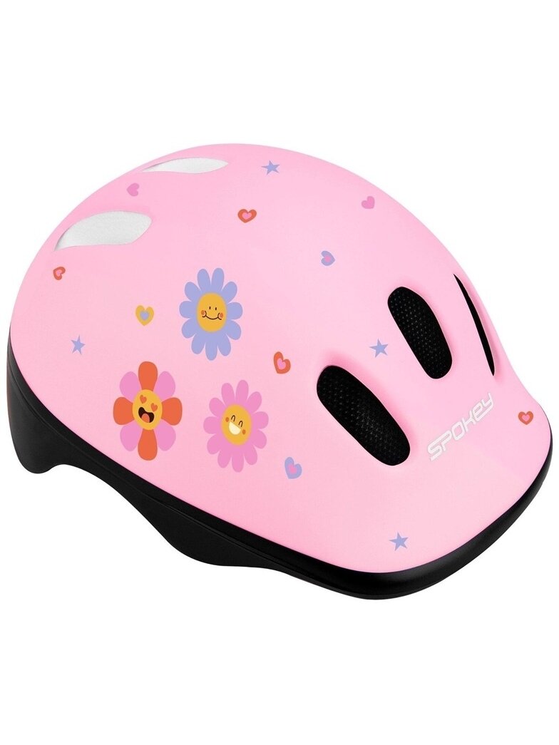 Šalmas vaikams Spokey Fun, juodas/rožinis, 52-56 cm Šalmas vaikams Spokey Fun, juodas/rožinis, 52-56 cm