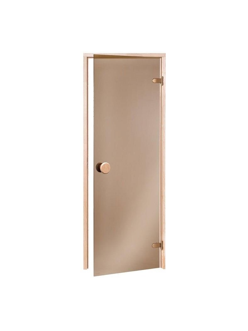 Saunos durys ANDRES ECO 70x190cm, pušis, bronzinis stiklas