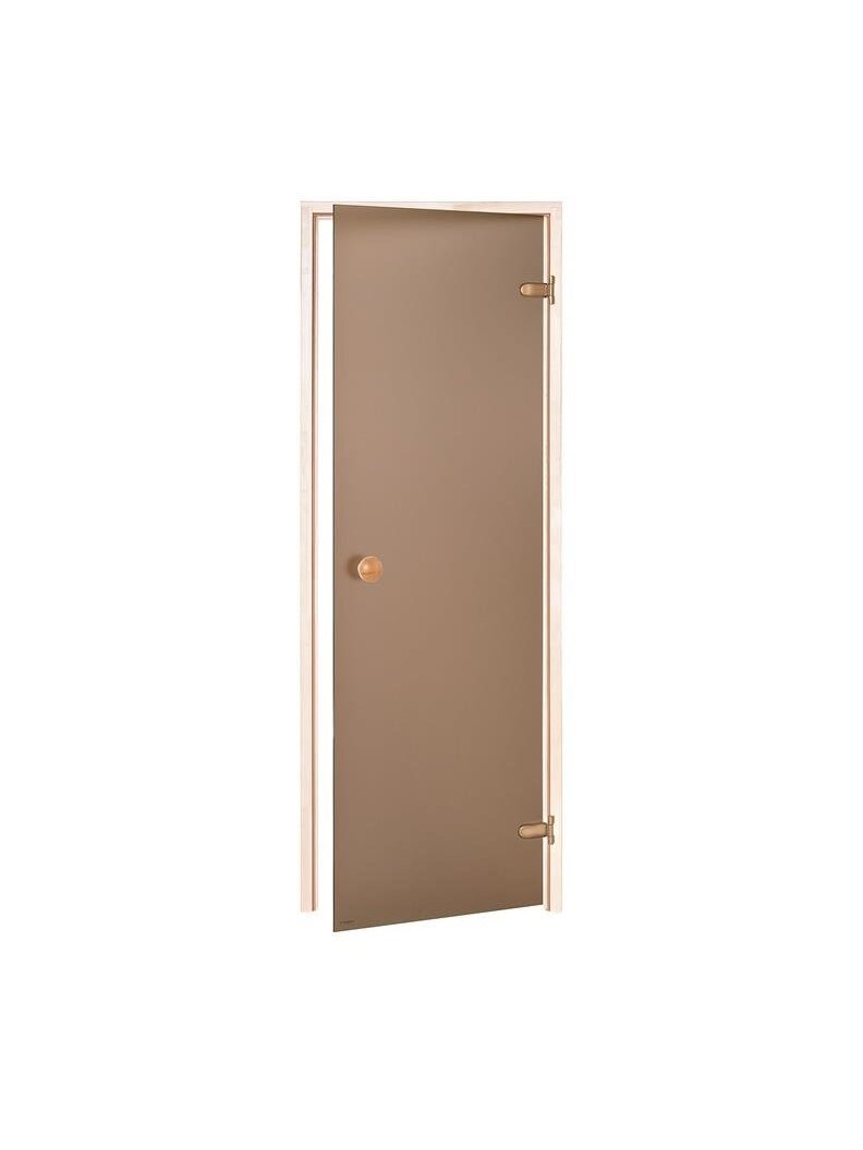 Saunos durys ANDRES SCAN 70x190cm dreb, bronz, mat stiklas 1