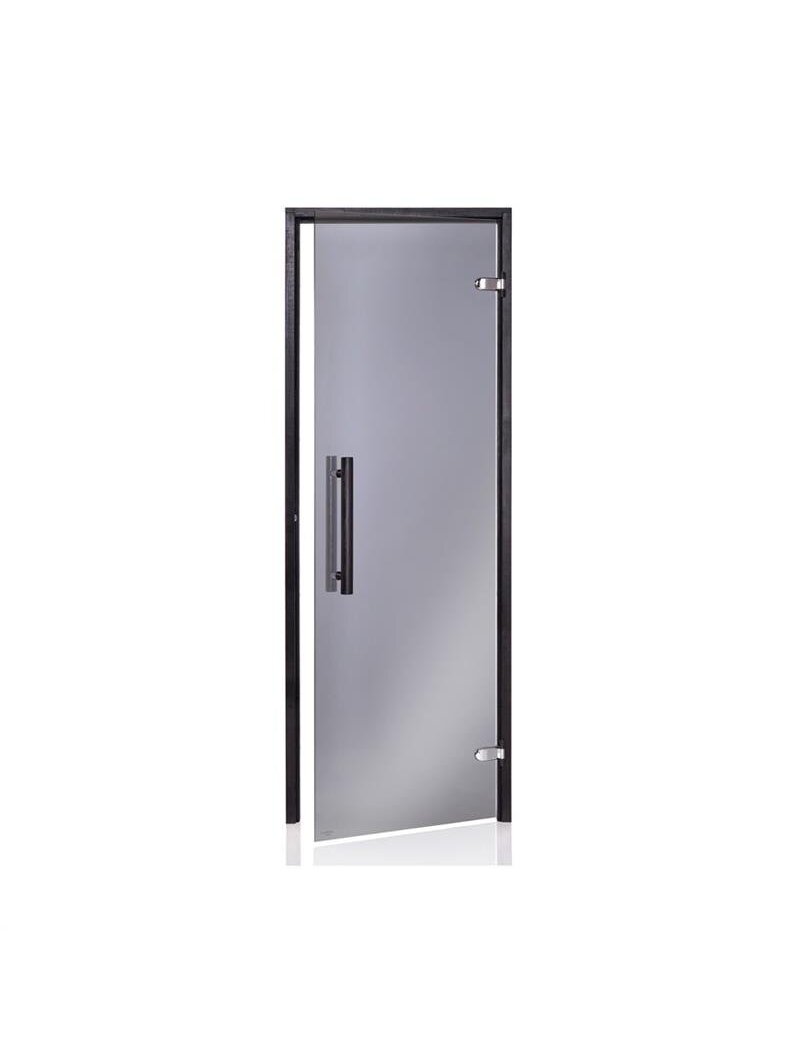 Saunos durys ANDRES Black 70x190 cm, drebulė